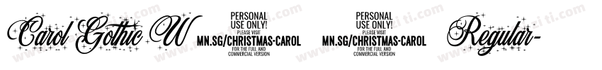 Carol Gothic W10 Regular字体转换